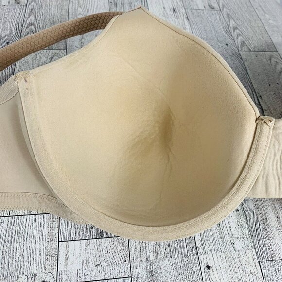 Vanity Fair Beauty Back Bra Size 36DD Nude Full Figure Minimizer Underwire - Picture 9 of 10